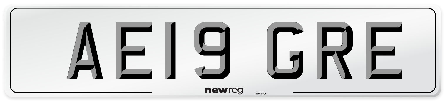 AE19 GRE Number Plate from New Reg